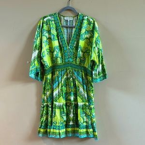 Hale Bob green silk scarf dress!